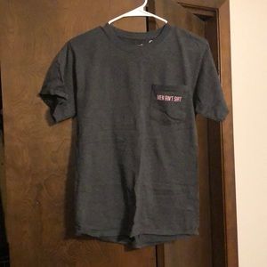 Feminist Tee Shirt men ain’t shit pocket graphic short sleeve women’s gray